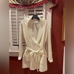 Cream shawl neck cardigan
